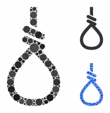 Loop knot Mosaic Icon of Spheric Items Stock Illustration