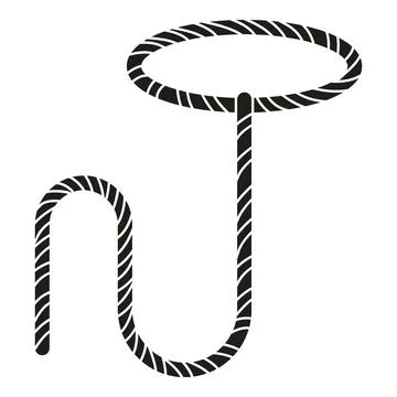 Loop lasso icon simple vector. Circle knot Stock Illustration
