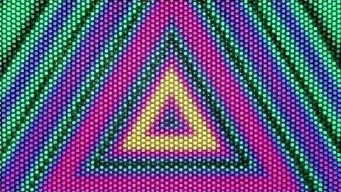 LOOP - LED light - 3D Triangle _top view Stock Footage 69148436
