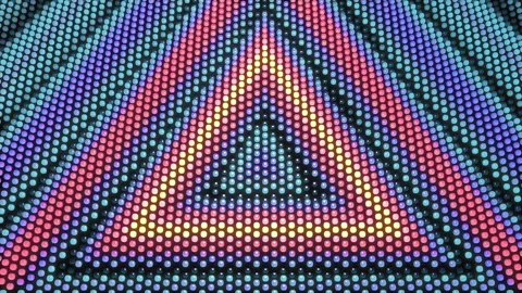 LOOP LEDanimation- 3D Triangle _angled view Stock Footage 140820221