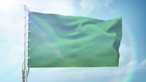 Loop Of LIbya Flag Face View With Alpha Channel Stock Footage 302637636
