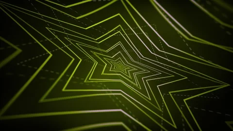 Loop is a light green 3D star. cyberspace. background motion animation Stock Footage 278255213