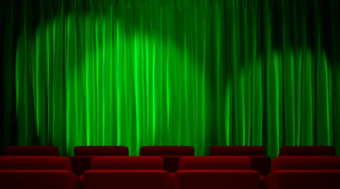 Loop light on green fabric curtain Vídeos de archivo 29403955