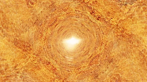Loop light Grunge Yellow Spiral of Fire Energy Time Warp Vortex Tunnel Motion Stock Footage 159327641