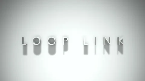 Loop link 3D title animation with shadows on a white background 動画素材 297516007