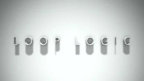 Loop logic 3D title animation with shadows on a white background Stock Footage 297800253