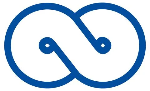 Loop logo. Blue line eight shape. Infinity symbol 스톡 일러스트