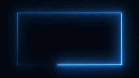 Loop luminous blue frame background. digital, techno.the text space. Stock Footage 276890198