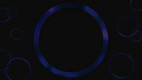 Loop luminous dark blue metal circle, round frame. background motion animation Stock Footage 278578398