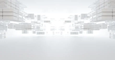 Loop Luxury white abstract architectural minimalistic background.  Video stock 225902453