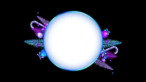 LOOP METAL CHRISTMAS FRAME 스톡 동영상 256635297