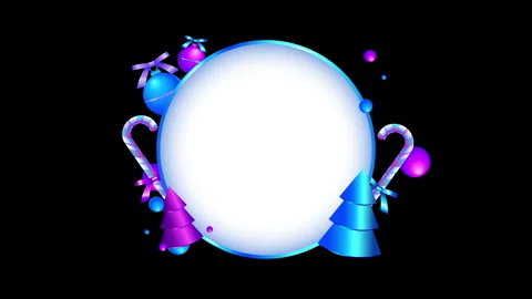 LOOP METAL FRAME CHRISTMAS Stock Footage 256719056