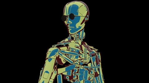 Loop modern lively machine 60 fps, with Matte, yyaa105 Stock Footage 115943268