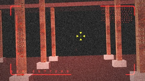 Loop Monitored by a Walking Robot's Eyes Stock Footage 332020311