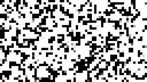Loop mosaic of digital noise monochrome matte Stockbeeldmateriaal 125398466