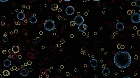 Loop motion of abstract colorful bubbles Stock Footage 133562199