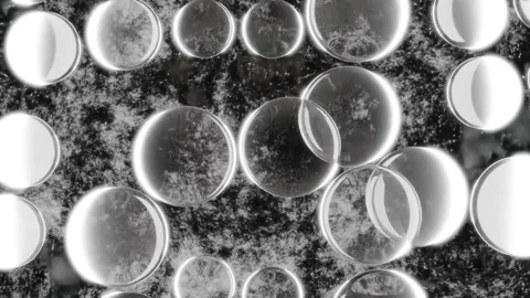 LOOP MOTION BACKGROUND, SHINY WHITE GLASS PARTICLES Video stock 172494108