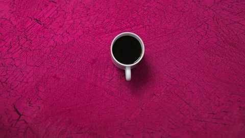 Loop motion of black coffee cup Stock Footage 132598280
