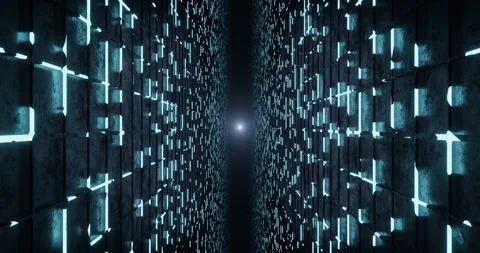 Loop motion of blue neon wireframe background. Stock Footage 159720571