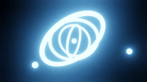Loop motion circle blue lights are moving and glowing Stock-Footage 165529659