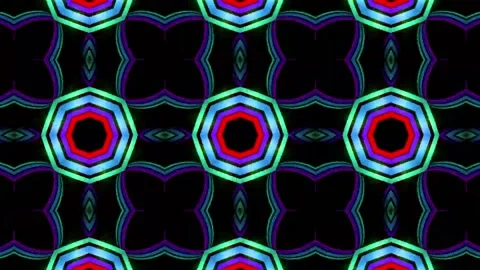 Loop motion circle colorful lights pattern Stock Footage 161110887