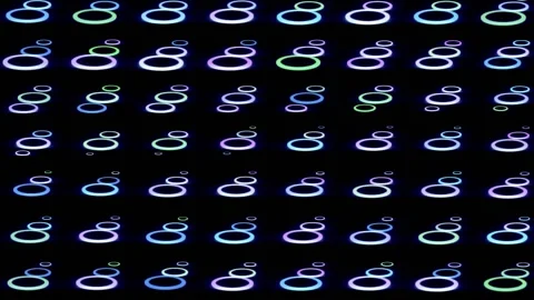 Loop motion circles pattern which are moving and glowing 스톡 동영상 160574518