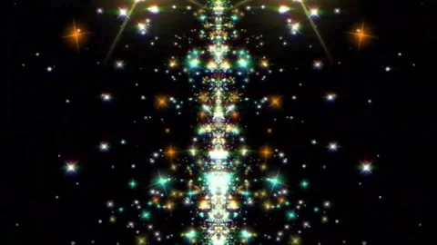 Loop motion colorful galaxy and stars are moving and sparkling Video stock 162743990