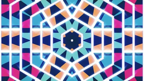 Loop motion colorful geometric pattern 9 Stock Footage 164039799