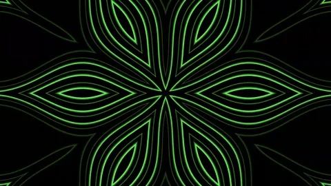 Loop motion colorful lights are moving and glowing in flower shape Stock Footage 164040121