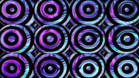 Loop motion Colorful neon colored circles pattern Stock Footage 160944996