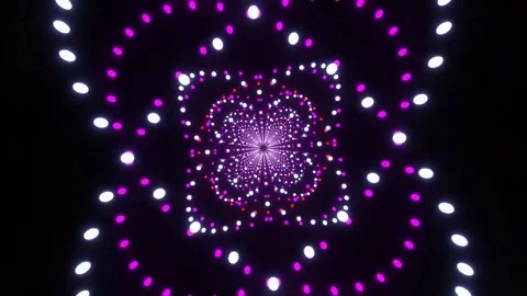 Loop motion colorful neon lights are circling Stock Footage 161913306