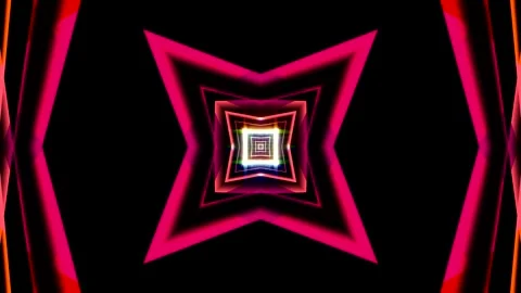 Loop motion colorful neon lights which are glowing Stock Footage 163135848