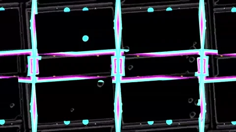 Loop motion colorful neon lights which are moving and glowing in pattern 4 Video stock 163363473
