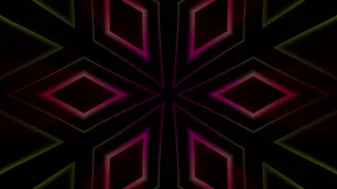 Loop motion colorful neon lights which are moving and glowing in pattern 2 Stock Footage 164040080