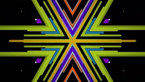 Loop motion colorful neon lines are moving and glowing 2 Stock Footage 161666342