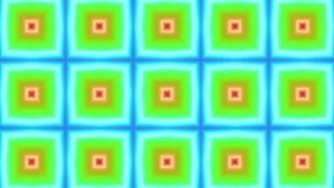 Loop motion colorful neon squares shape lights are moving and glowing in pattern Stock Footage 165109009