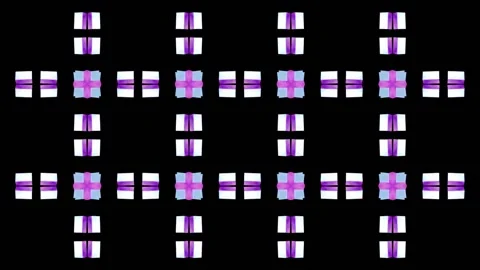 Loop motion colorful particles are moving and glowing with seamless black ba Stock Footage 160347016