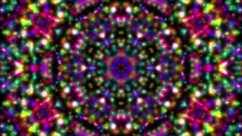 Loop motion colorful particles which are moving and glowing Video stock 164040091