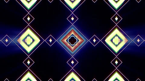 Loop motion colorful squares shape lights geometric pattern 库存影片 164154957
