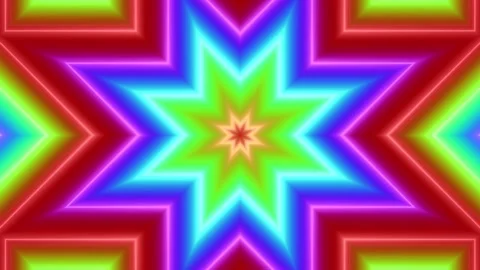 Loop motion colorful stars shape lights are moving and glowing 3 Stock-Footage 165109007