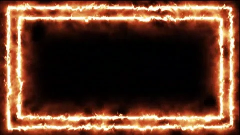 Loop motion fire frame which are moving and glowing in pattern Stock Footage 164040003