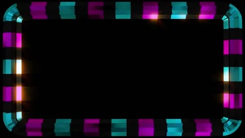Loop motion frame edge stripes Stock Footage 160574534