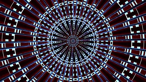 Loop motion geometric art circles are moving and glowing Stock Footage 162744665