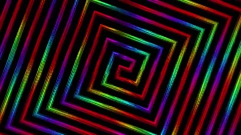 Loop motion geometric lines colorful and glowing Stock-Footage 160574806