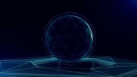 Loop motion geometric sphere Stock Footage 162281852