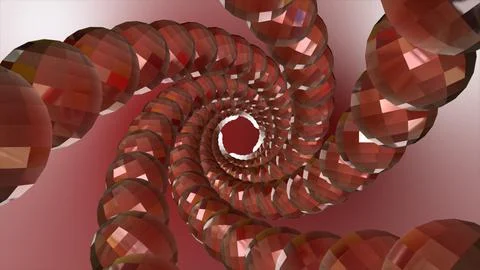 Loop motion of glowing neon ring and dark galaxy star background. Circles l.. Stock Illustration