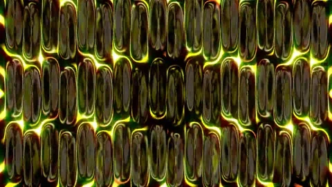 Loop motion gold lights which are moving and glowing in pattern Stock-Footage 161132794