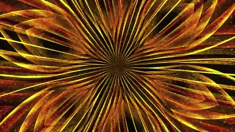 Loop motion golden color flower shape lights are moving and glamour Stock Footage 163647826