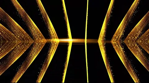 Loop motion golden color lights are moving and glamour Stock Footage 163647782