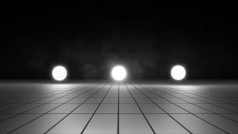 Loop motion graphic background. floodlights illuminate the room Stock Footage 303272414